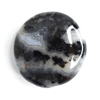 White Crazy Lace Agate Palm Stone