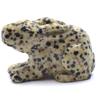 Dalmatian Jasper Rabbit Carving