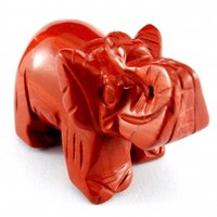 Red Jasper Elephant Carving