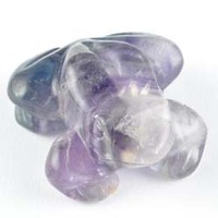 Rainbow Fluorite Frog Carving