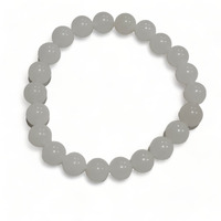 White Jade Bead Bracelet