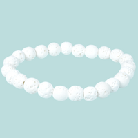 White Lava Bead Bracelet
