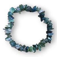 Green Moss Agate Chip Bracelet