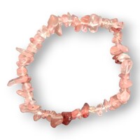 Strawberry Obsidian Chip Bracelet