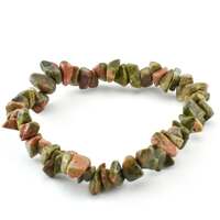 Unakite Chip Bracelet