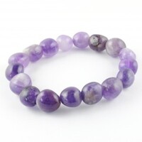 Chevron Amethyst Tumbled Bracelet