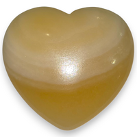 Yellow Calcite Heart Carving