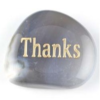 Thanks Agate Natural Word Stone