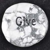 Give Howlite White Word Stone