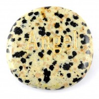 Angel Jasper Dalmatian Word Stone