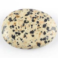 Give Jasper Dalmatian Word Stone