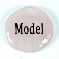 Model Rose Quartz Word Stone