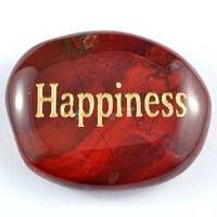 Happiness Jasper Snakeskin Word Stone