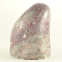 Pink Tourmaline in Quartz Freeform Shape Carving