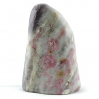 Pink Tourmaline in Quartz Freeform Shape Carving