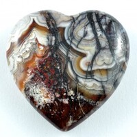 Red Crazy Lace Agate Heart Carving [Medium]