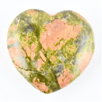 Unakite Heart Carving [Medium]