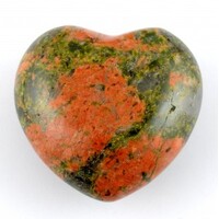 Unakite Heart Carving [Small]