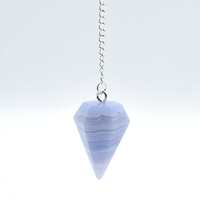 Blue Lace Agate Six Sided Pendulum [Type 2]