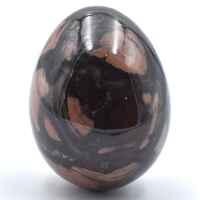 Red Silver Leaf Jasper Egg Carving