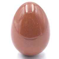 Gold Goldstone Egg Carving