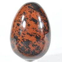 Mahogany Obsidian Egg Carving