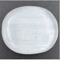 White Selenite Palm Stone