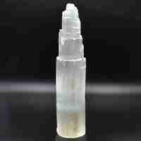 White Selenite Tower Carving