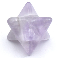 Chevron Amethyst Merkaba Carving [Light]