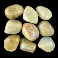 Aquamarine Tumbled Stones [&#39;C&#39; Medium 100gm]