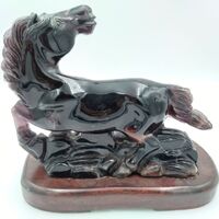 Purple Fluorite Horse Statue Carving