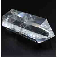 Clear Quartz Double Terminator Wand Carving