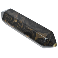 Stromatolite Double Terminator  Wand Carving