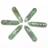 Green Fluorite Smooth Point Wand Carving