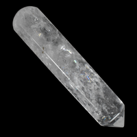 Clear Quartz Single Point Wand Carving