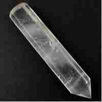 Clear Quartz Single Point Wand Carving