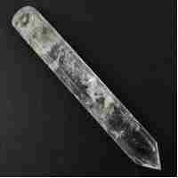 Clear Quartz Single Point Wand Carving