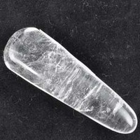 Clear Quartz Tapered &amp; Round Wand Carving